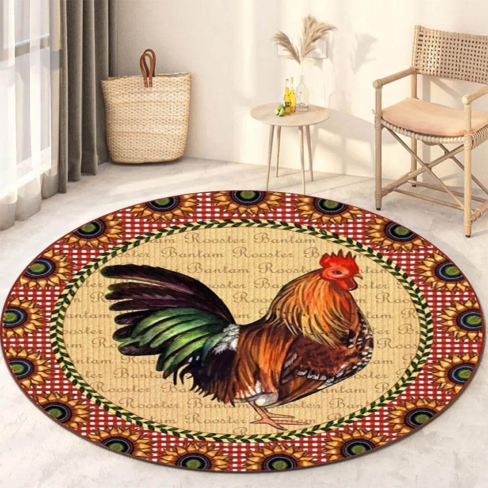 Sunflower Round Rug Living Room Bedroom Modern Floral Rug Floor Mat Chair Home Decoration diameter 120cm
