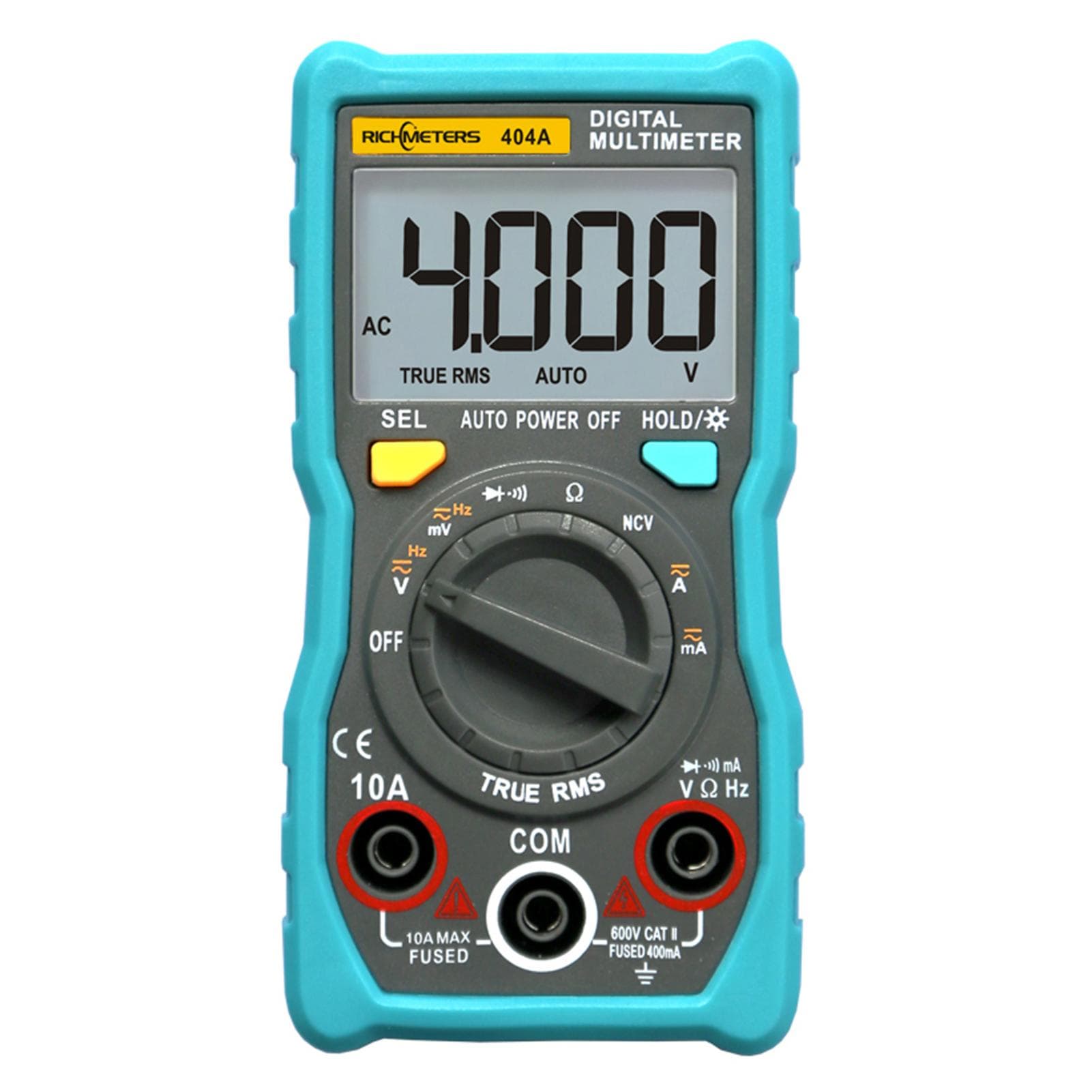 RICHMETERS 404A Digital Multimeter Auto-Ranging Ammeter True-RMS Smart NCV Portable 4000 Counts LCD