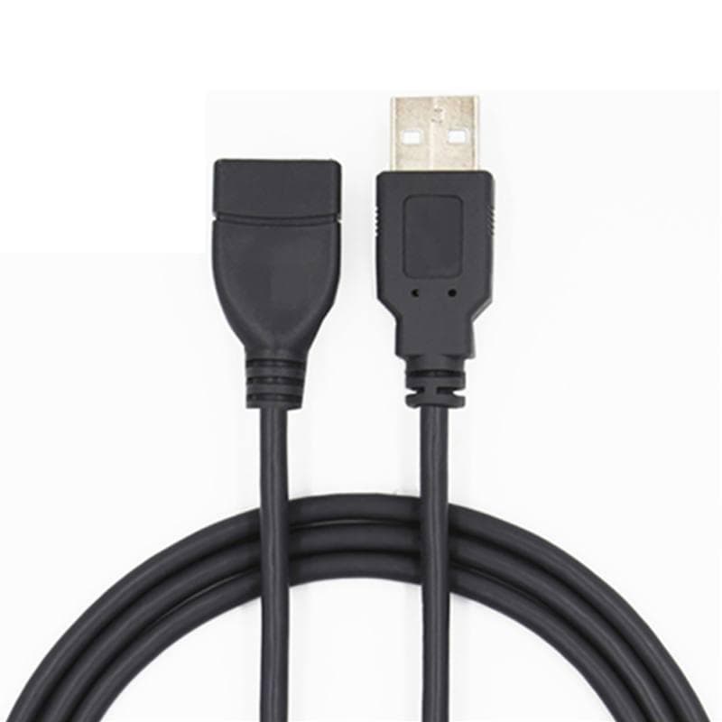 1.5 Meter USB Extension Cable Male to Female Plug-and-play High Full Low Speed Data Power Cables Connector Cord for Keyboard Camera Phone 1.5m black