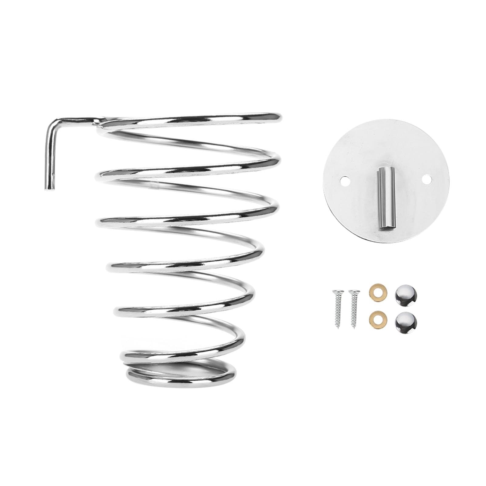 Stainless Steel SpiraL shaped Hairdryer Support Holder Wall mounted Hair Dryer Rack