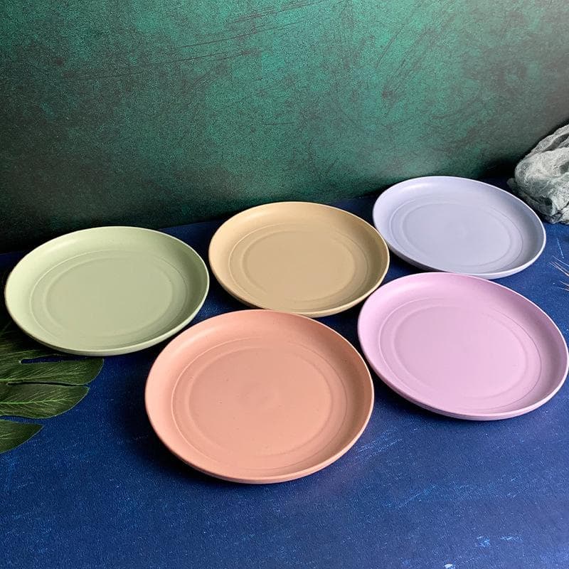 Household dining table spit bone plate creative net red garbage slag plate tea table snacks fruit purple