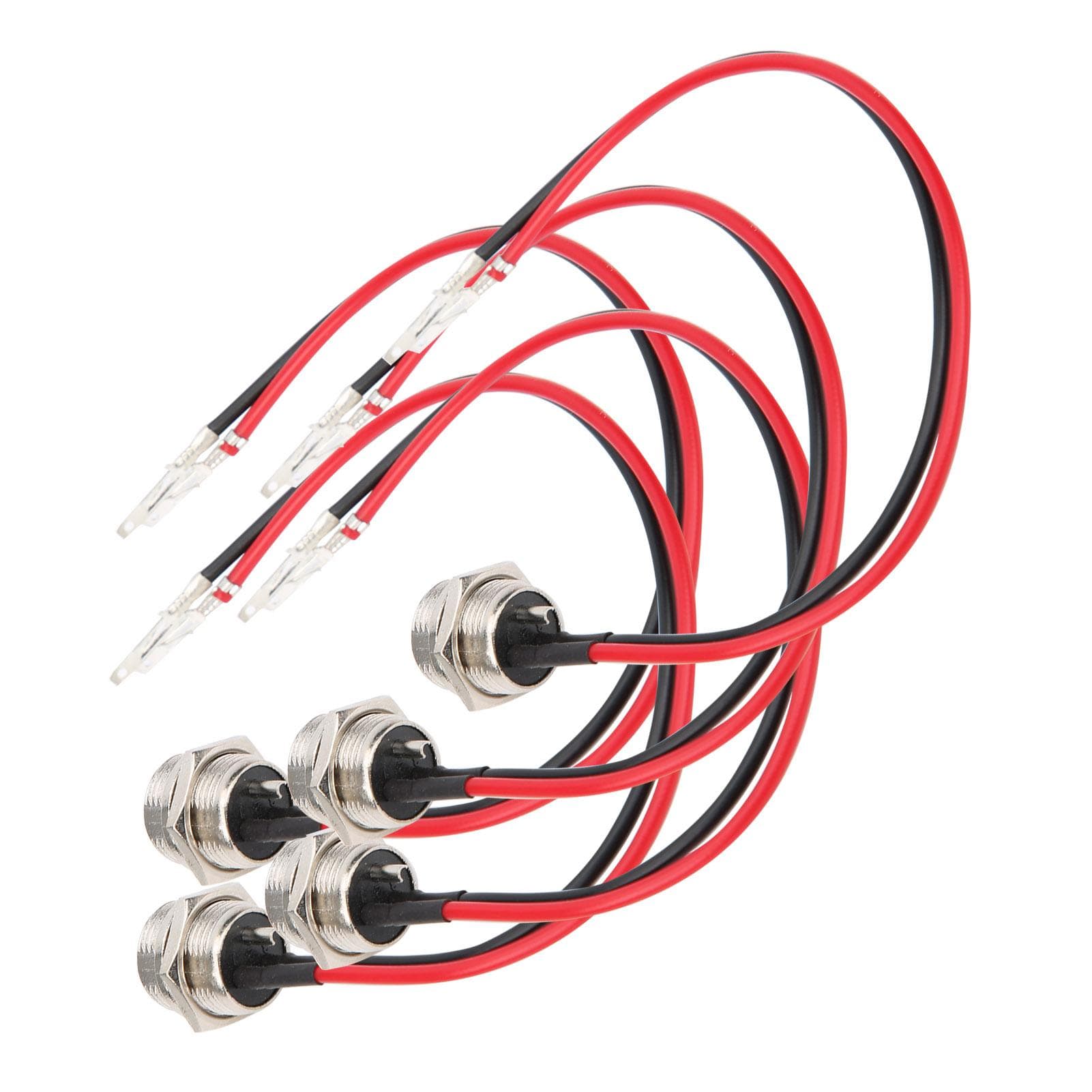5pcs 3Pin Inline Charger Connector Round Charging Port with Cap for Electric Scooter