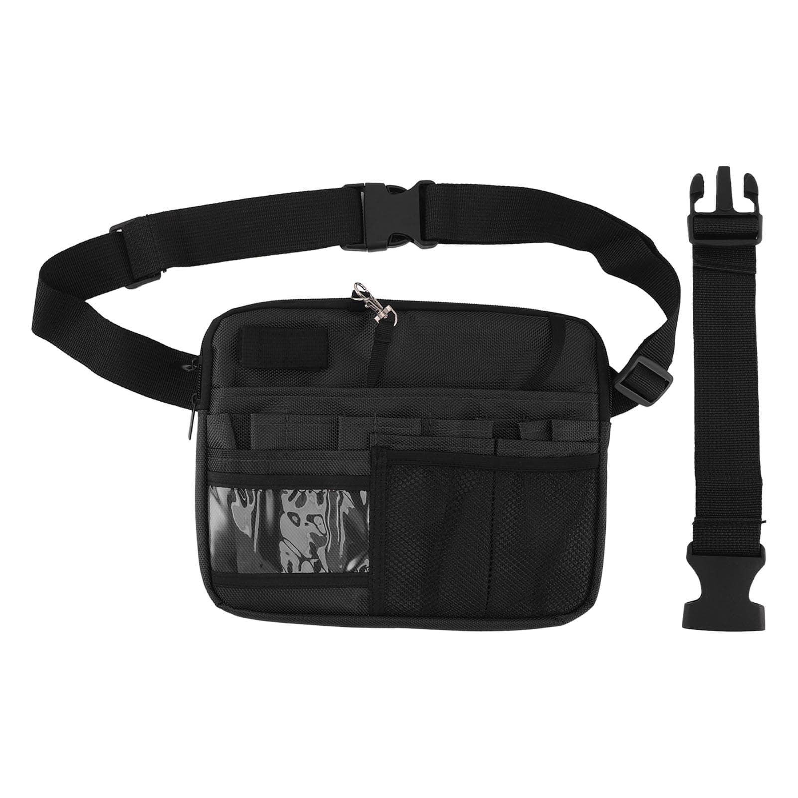 Nurse Fanny Pack Doctor Supplies Storage Bag Multi Compartments Nurse Waist Pouch for Hospital Pink black
