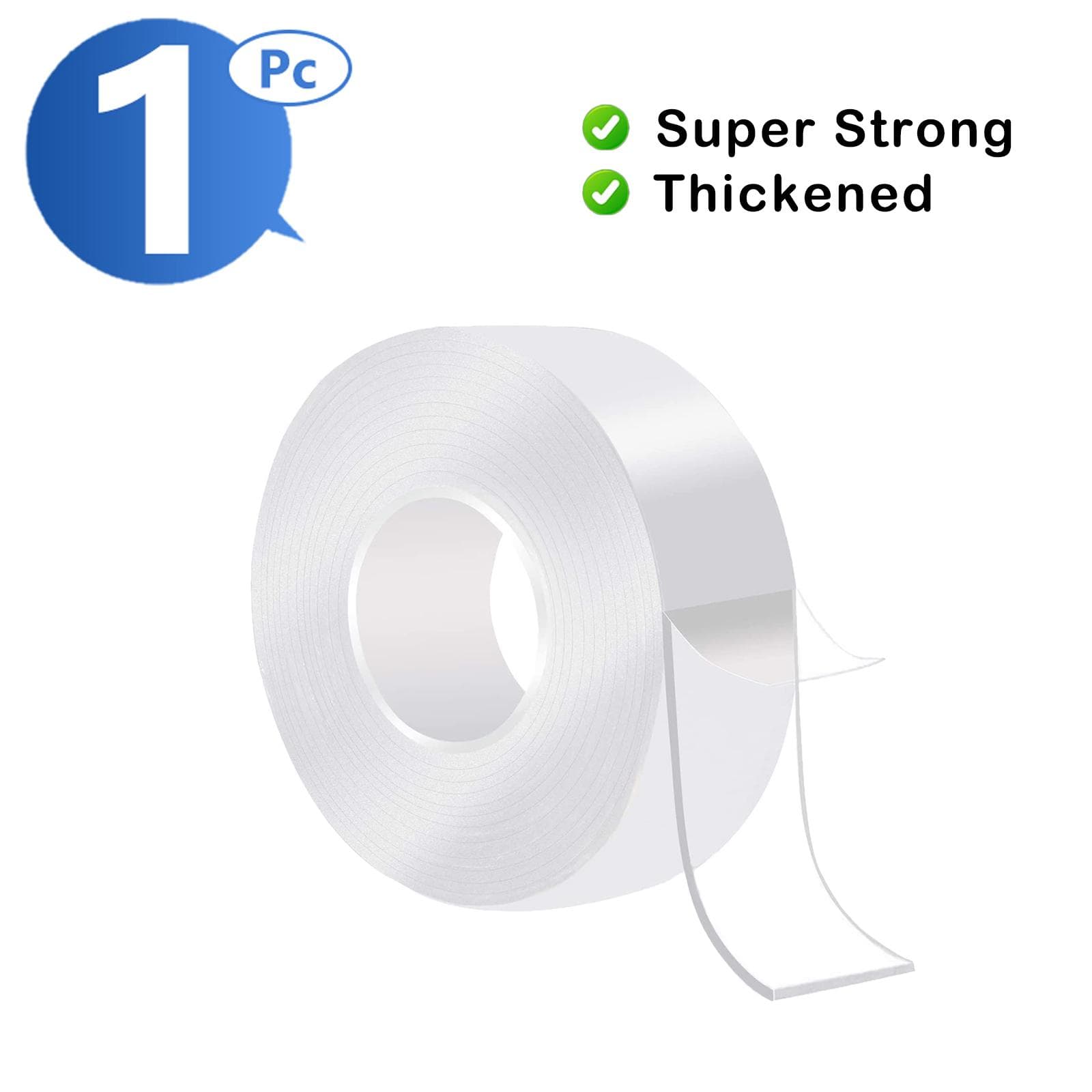 Strong Double Sided Nano Tape 1mm 2mm Adhesive Transparent 3m 5m 10m Doble Side Strips Waterproof Tape Glue for Home House Strip 2cm (0.79in)&3M (118 in)&1mm (0.04in)