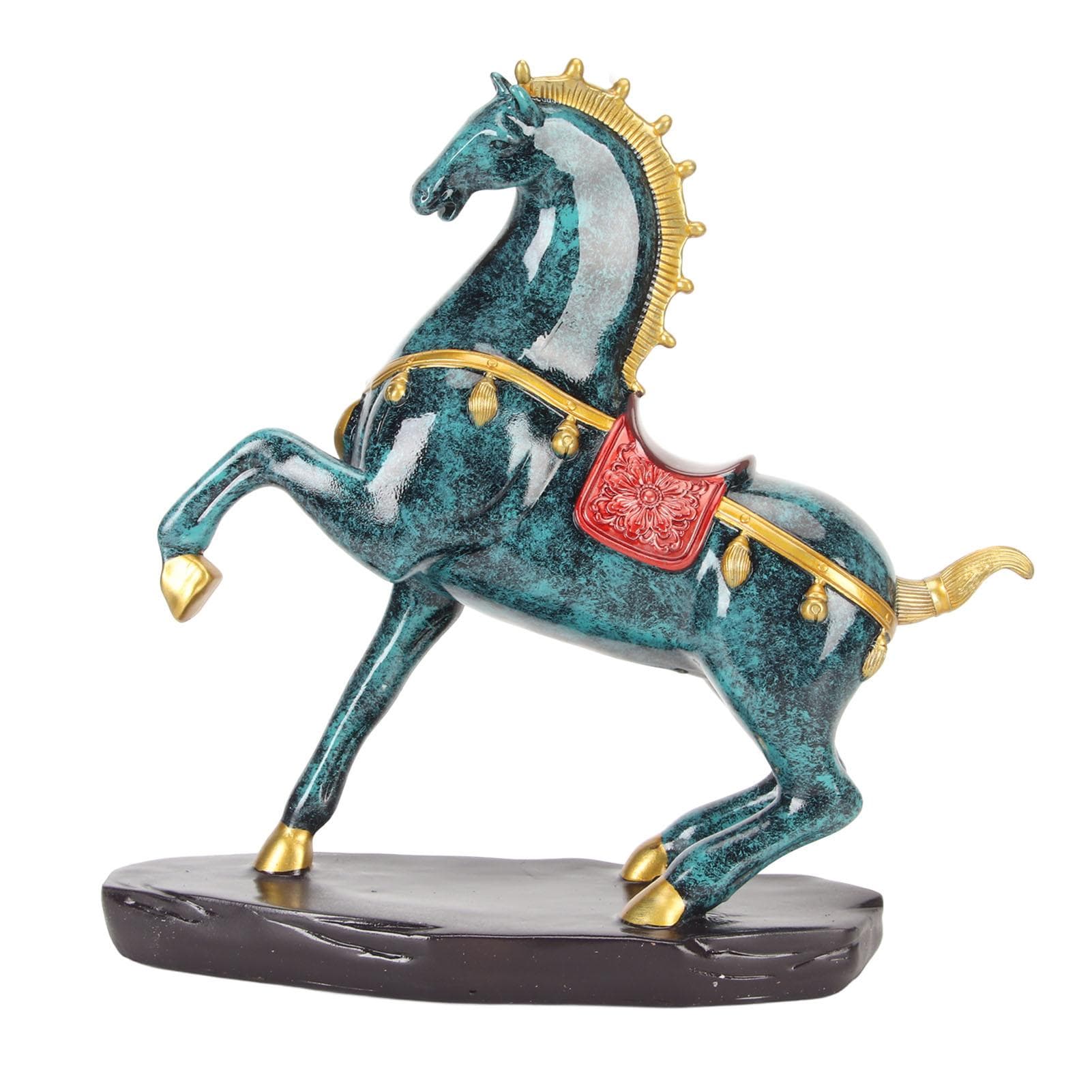 Horse Statue Resin Bronze Colour Large Bottom Broaden Stable Exquisite Horse Figurine for