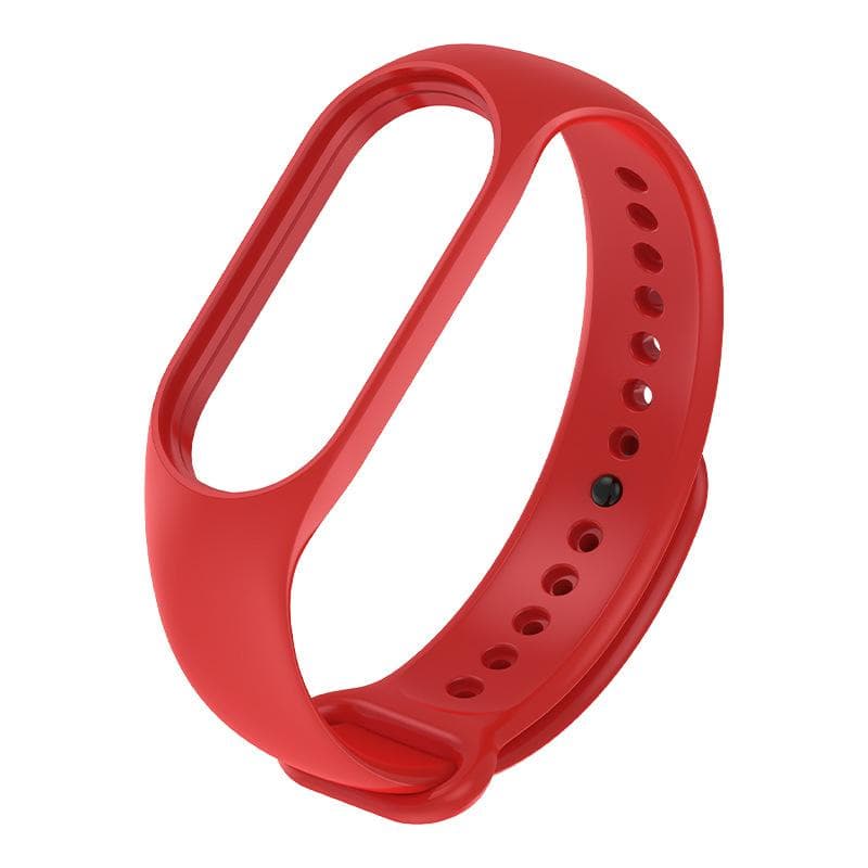 23 Color Soft Silicone Wristband Strap For Xiaomi Mi Band 10/9/8/7/6/5/4/3 Watchband Strap Smart Bracelet Replacement For Xiaomi Mi Band 3 red