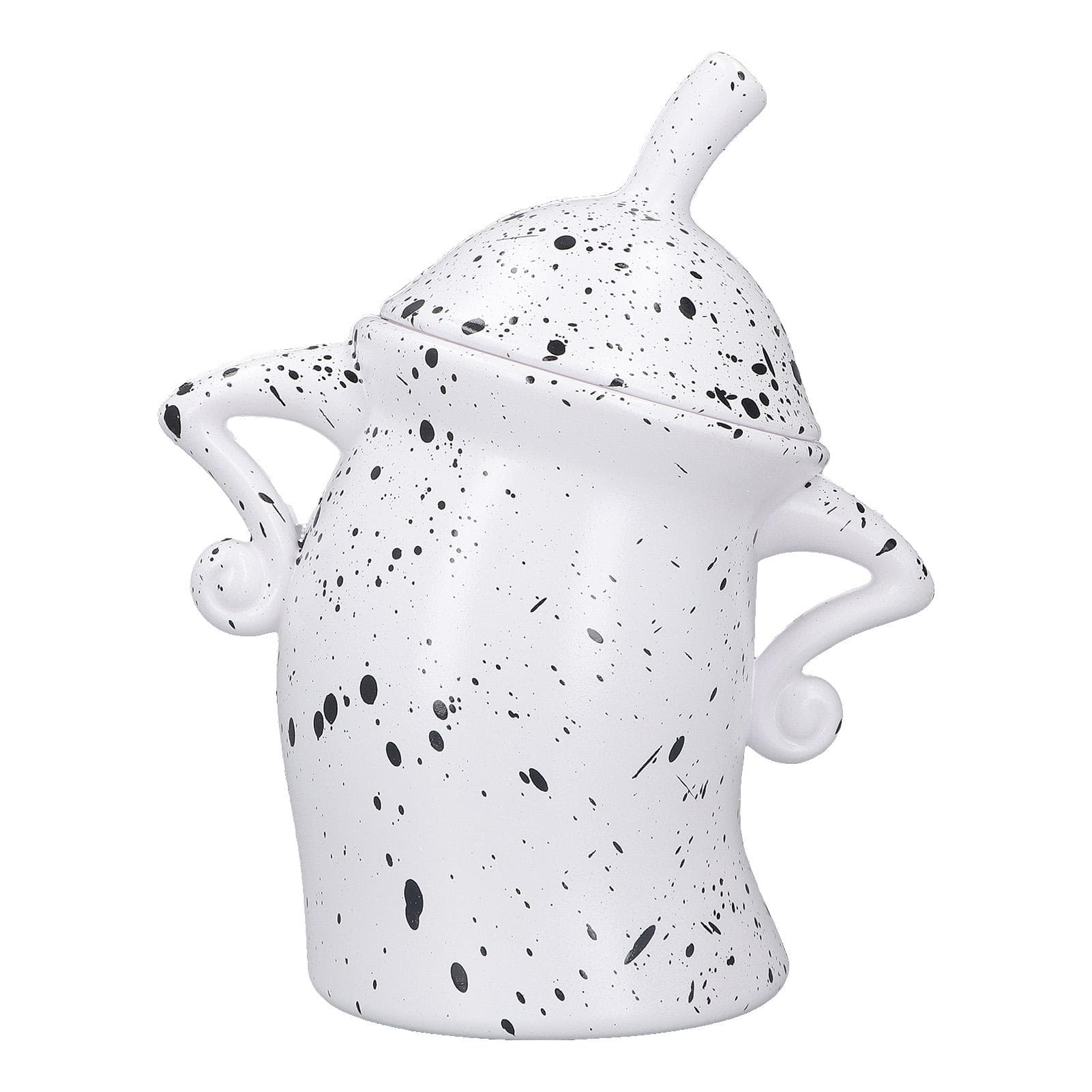 Biscuit Jar Attitude Cookie Jar with Lid Cute ABS Ample Storage Food Storage Container for L white
