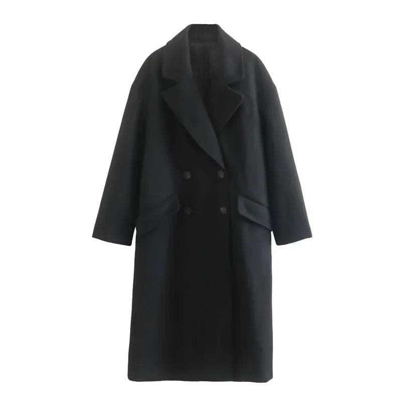 Autumn and Winter New Fashion British Style Plus Long Trench Coat Long Sleeve Coat L