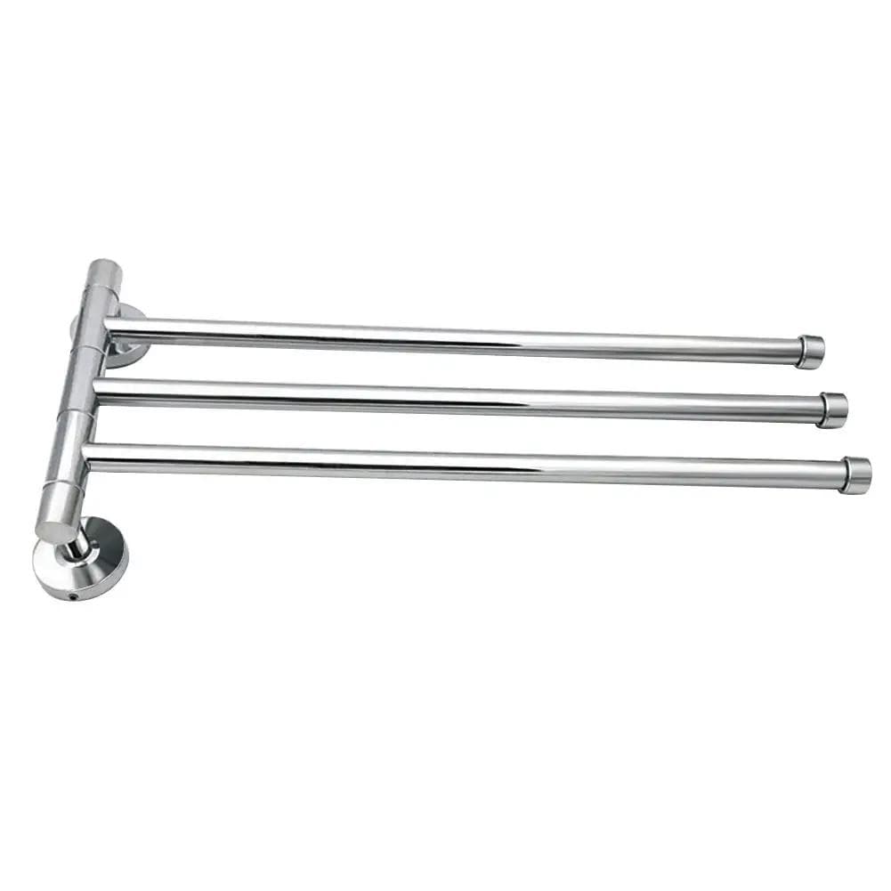 Stainless Steel Swivel 2/3/4 Towel Bar Towel Holder Bar Rail Hanger Rack Wall Mounted For Bathroom Kitchen Accessory Three Towel Bar
