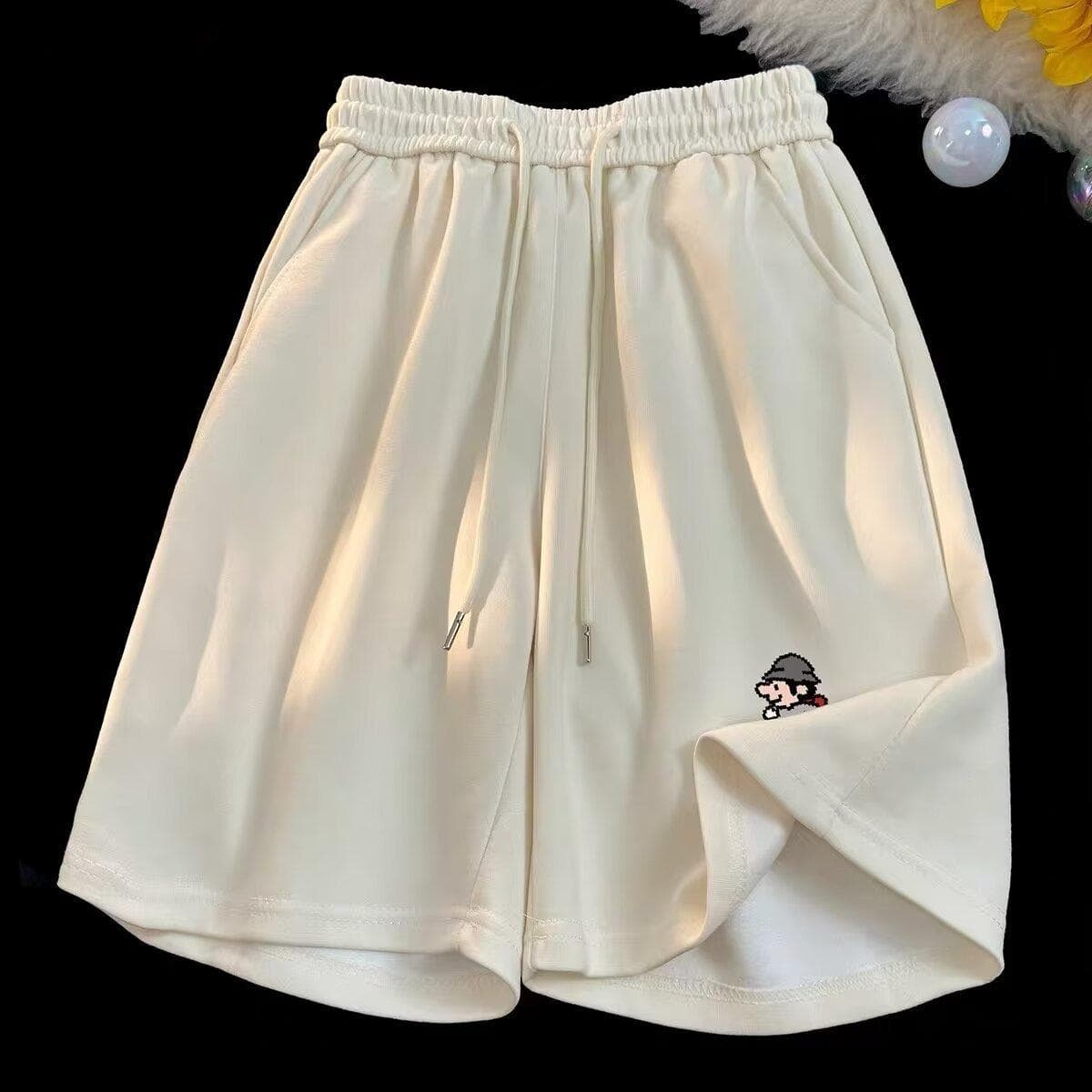 Printed Casual Shorts Men's Summer Thin Straight-leg Couple's Five-point Pants Loose Basketball Sports Mid-sports Pants One size