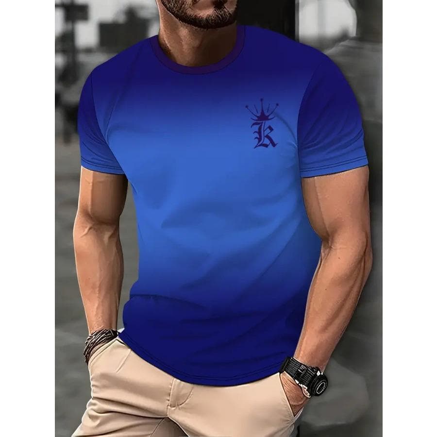 XL-7XL Oversized Men Tee Tops O Neck Short Sleeve 3D Flash Printed Tee Casual Man Summer Plus Size T-Shirts 5XL