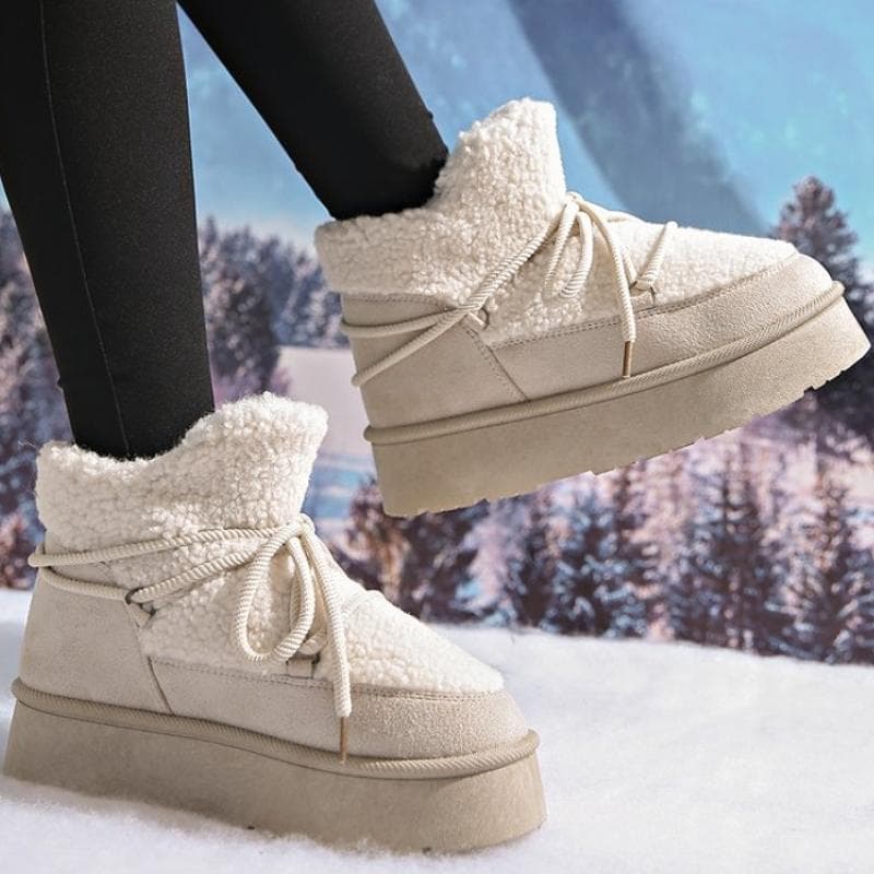 Winter New Comfortable Suede Warm Designer Women's Thick-soled Boots Office Walking Simple Solid Color Womens Fashion Boots 41 brown