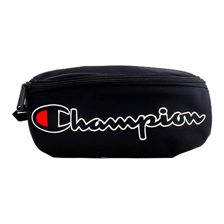 Champion Script Logo Embroidered Nylon Chest Bag Unisex Shoulder Bag Black CH1059-BK Black