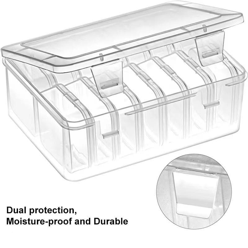 15Pcs/Set Mini Transparent Plastic Storage Box Beads Jewelry Organizer Accessories Square Storage Case clear