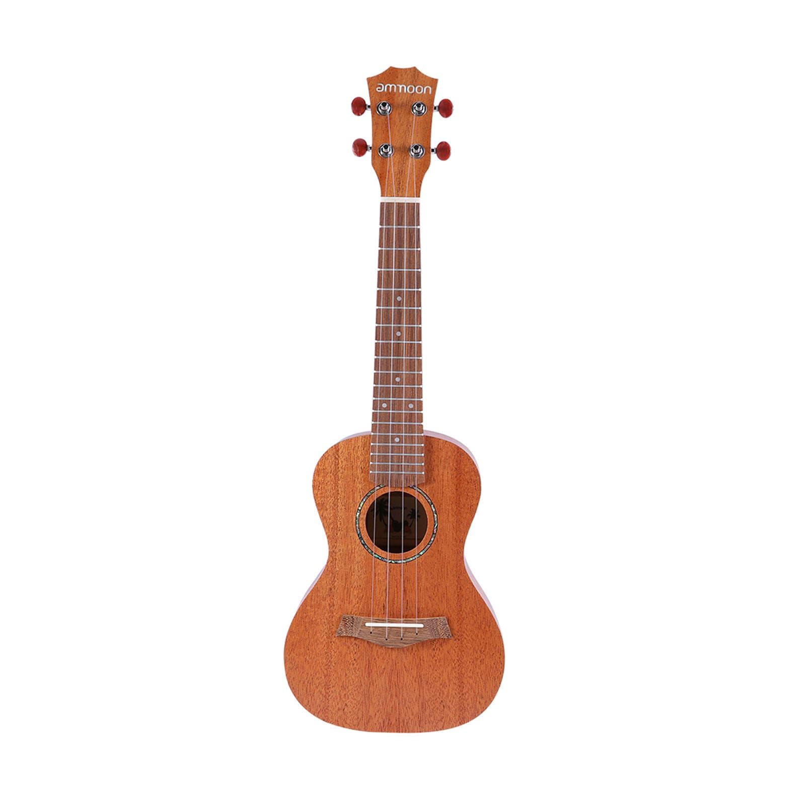 ammoon 23 Inch Acoustic Ukulele Kit Mahogany Plywood Ukelele with Gig Bag Uke Strap Spare Strings 21 inch