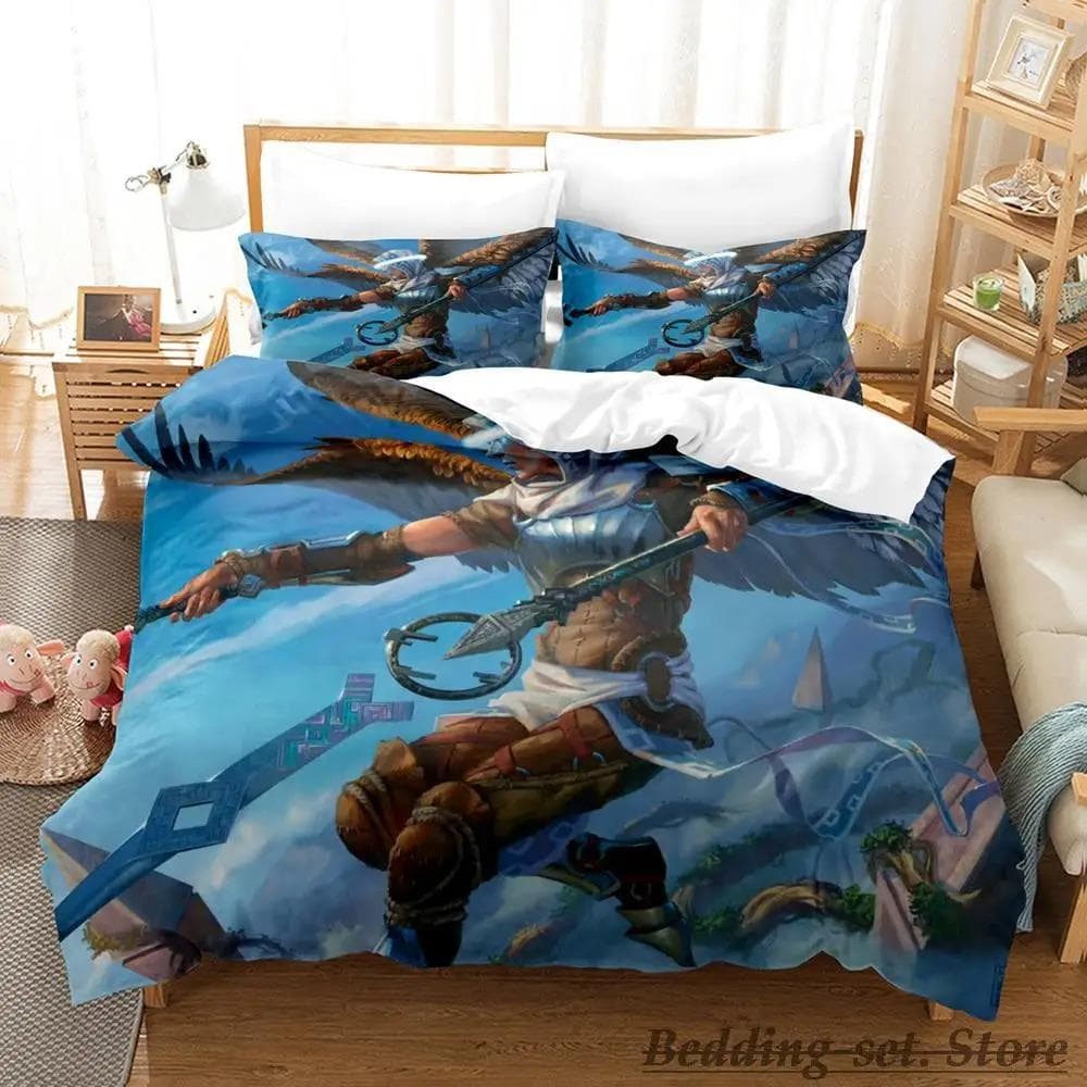 New M-Magic The Gathering Bedding Set Cartoon Anime three-piece set Adult Kid Bedroom Duvetcover Sets 3D Kawaii twin set EU Single 135x200cm