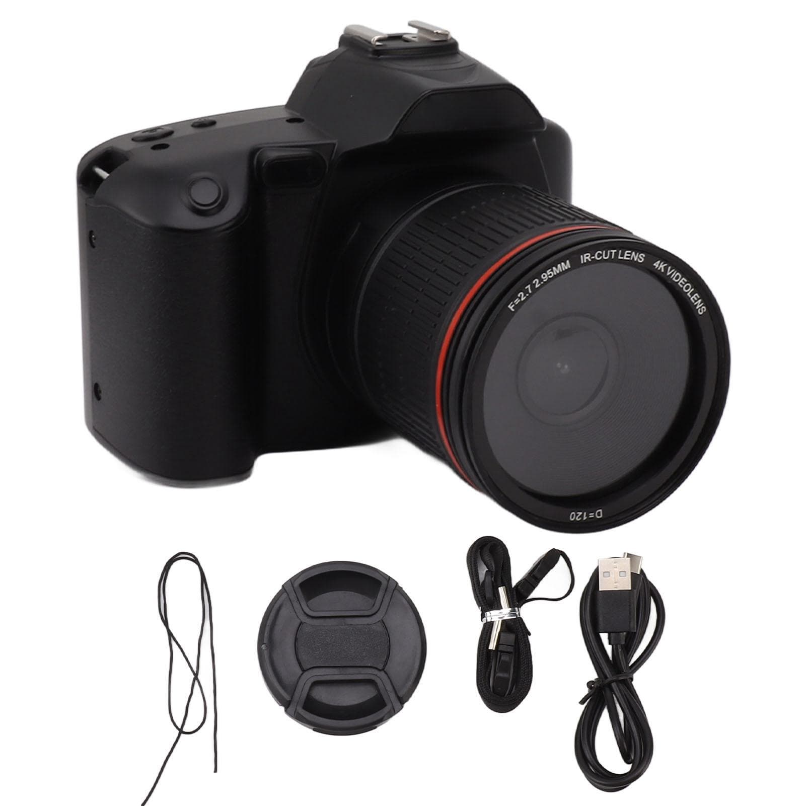 3 Inch IPS Digital Camera 4K 64MP Color Display 16X Digital Zoom HD Vlogging Digital Camera for