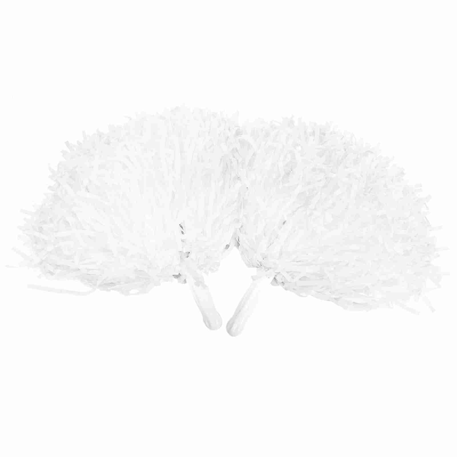 Useful Cheerer Pom Poms Squad Cheer Sports Party Dance Accessories (white) white