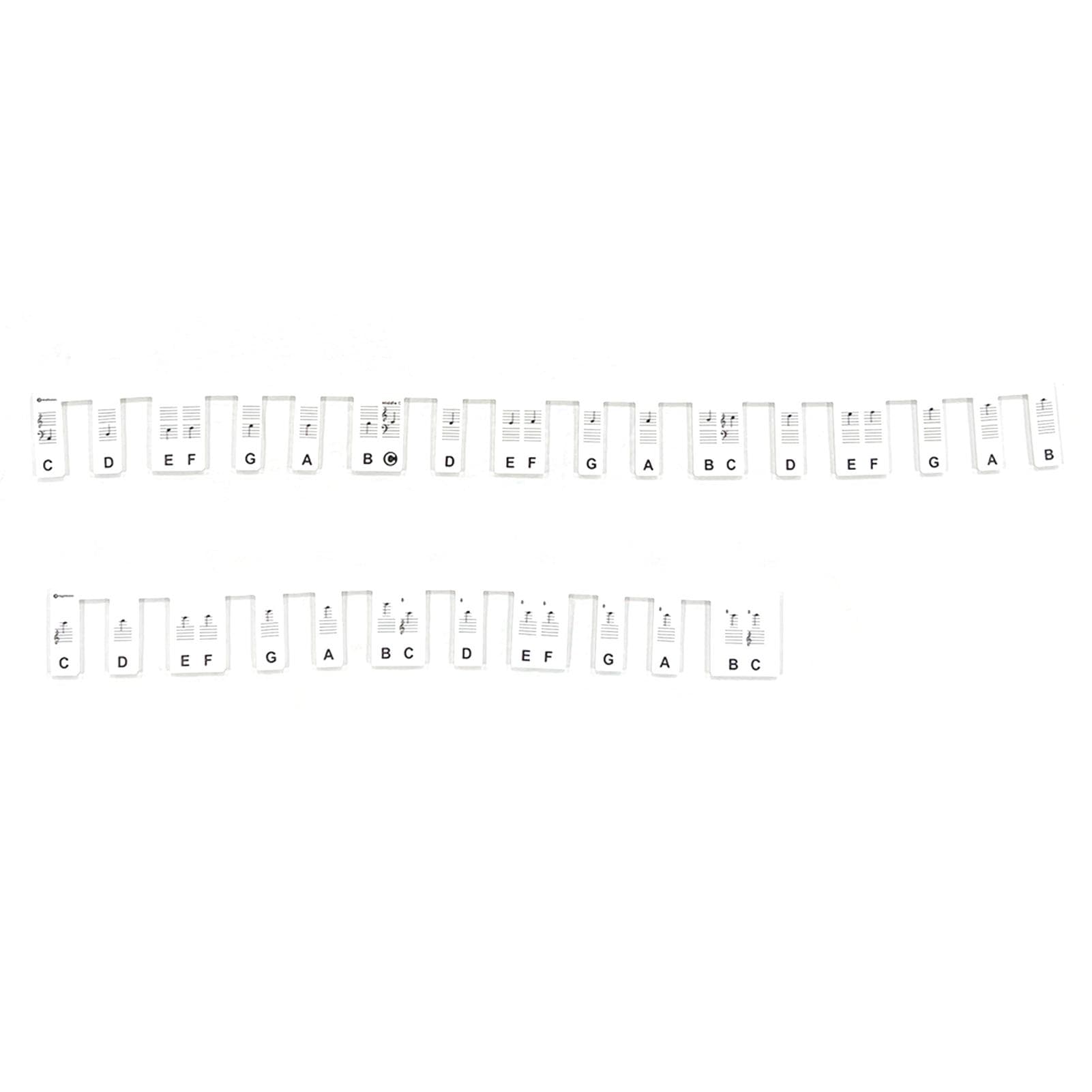 61-key Piano Keyboard Music Note Pad Mat Silica Gel Removable Piano Keyboard Note Labels Finger