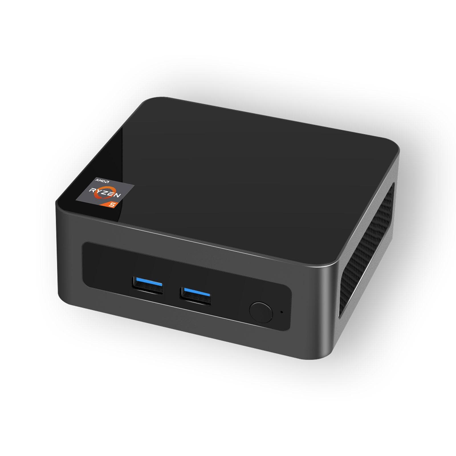 Mini PC Windows 11 16GB RAM 512GB SSD Mini Desktop Computer AMD Ryzen R5 5600H Processor 6 Cores 12 8G 256GB-EU black