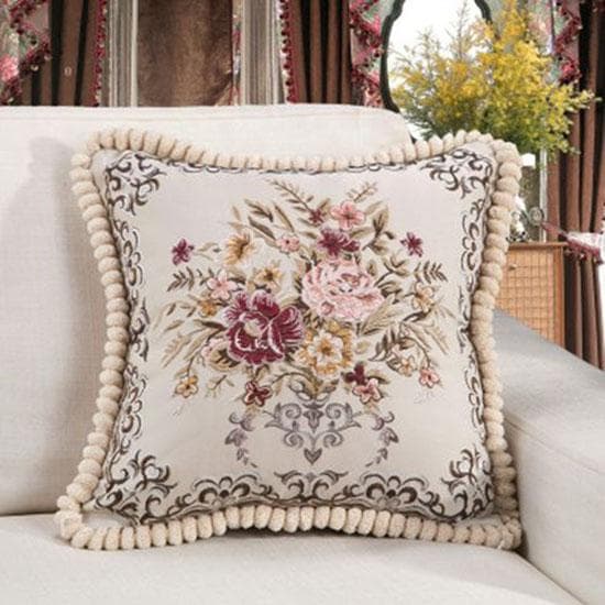 Washable Cushion Covers European-style Printed Sofa Pillowcase Cover for Living Room Car Pillow Cushion Lumbar Support Cover Removable 48*48cm