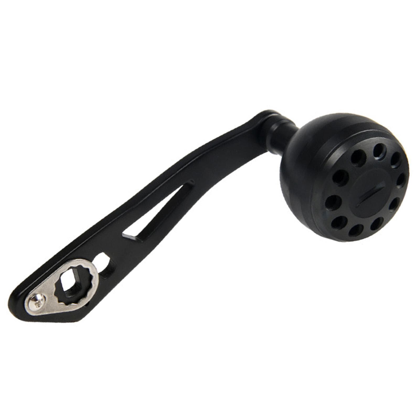 Baitcasting Reel Handle 32mm1.26in Ergonomic Metal Fishing Reel Handle for Baitcasting Silver