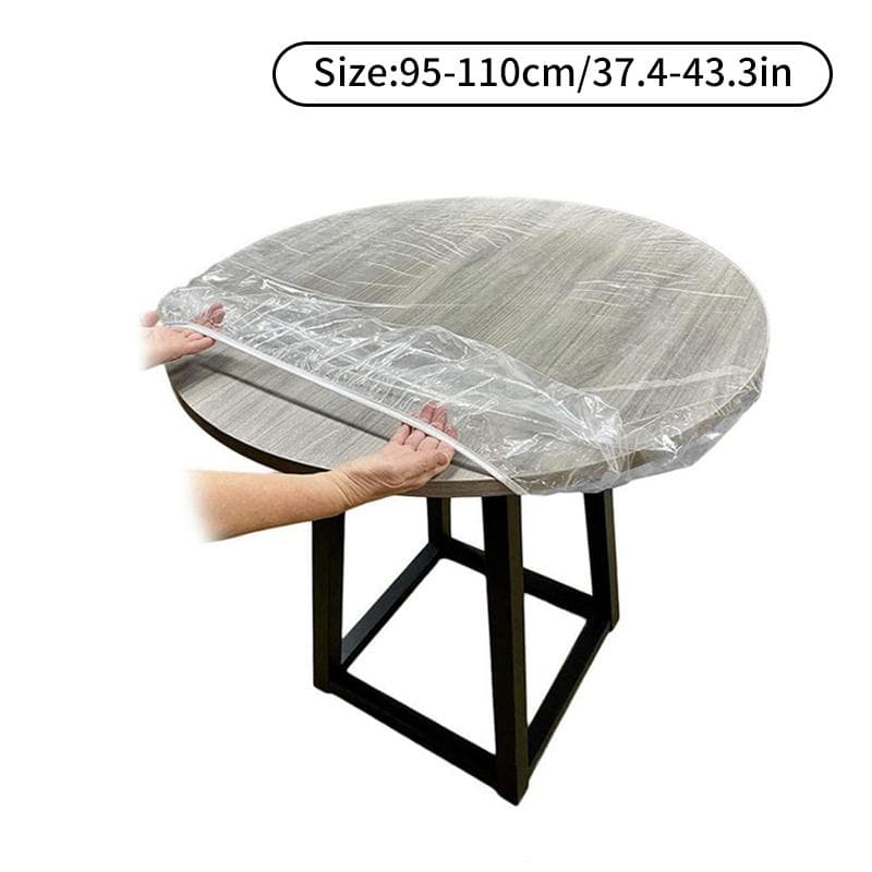 Waterproof With Elastic Edged Table Cover Cloth Vinyl Transparent Table Cover 95-110cm