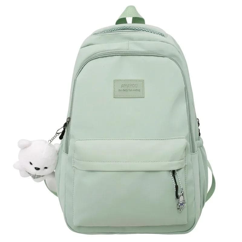 Junior High Shool Students Backpack Waterproof School Bags for Girls Laptop Books Stationery Large Organizer Bags green
