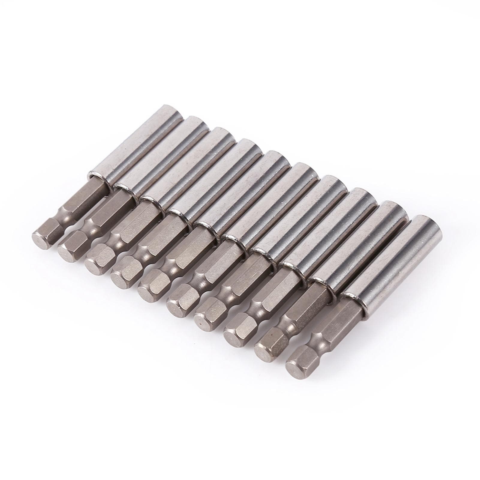 10Pcs Screwdriver Extension Socket Drill Bit Holder 14 Hex Power Tools