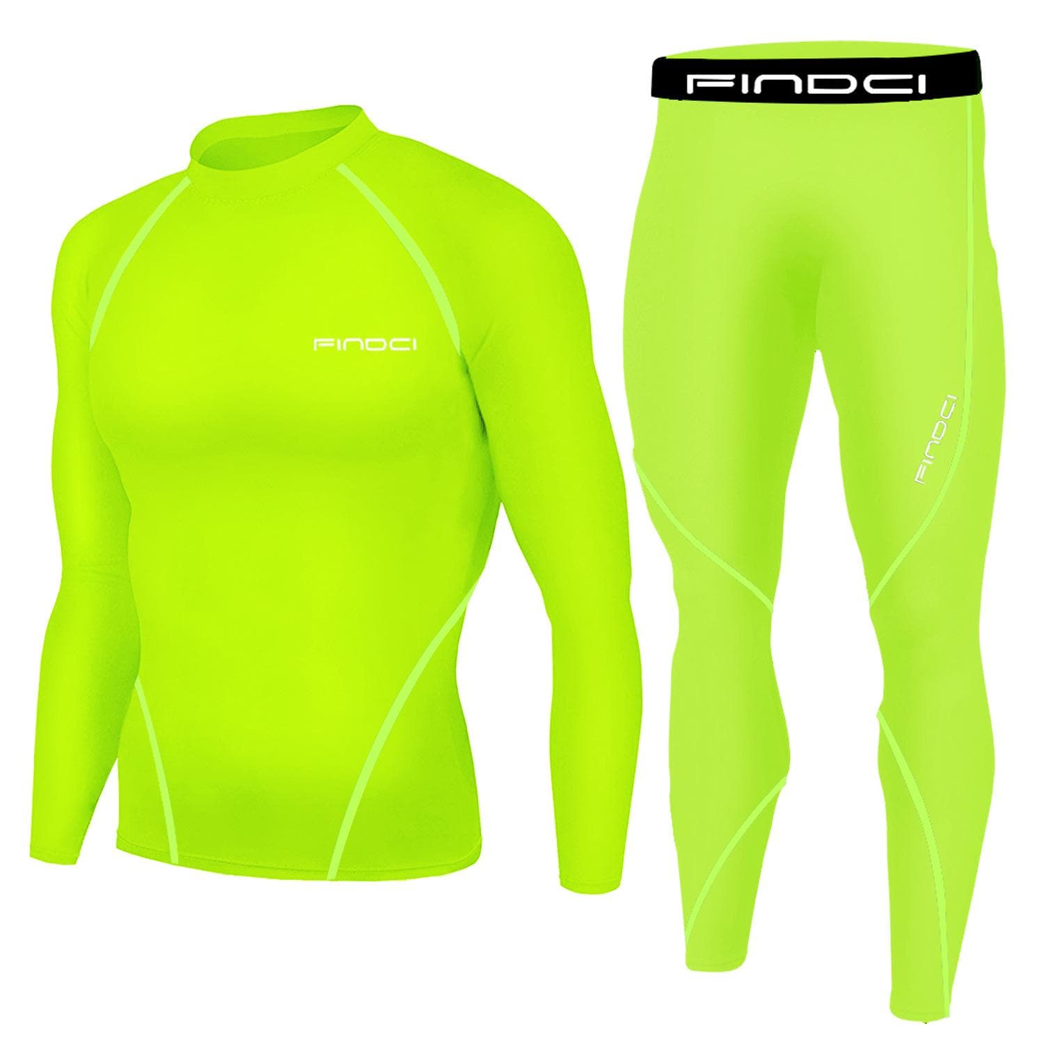 Men Tracksuit Compression Tops Sets Black Tight Trousers Long Sleeve T Shirts Long Pants Sport Suits L