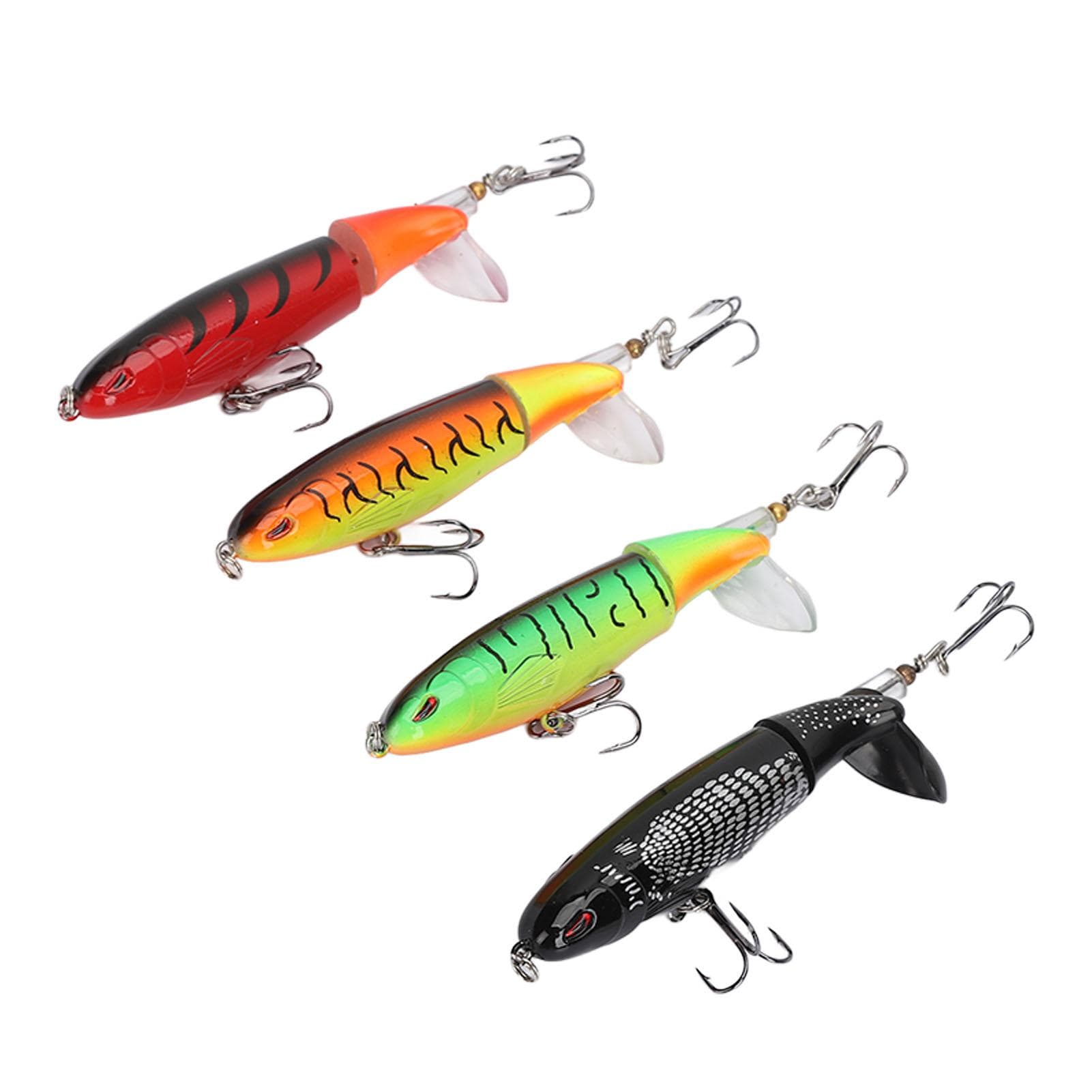 4 PCS 13g Pencil Floating Lure Propeller Structure Realistic Lure Propeller Water Surface Tractor