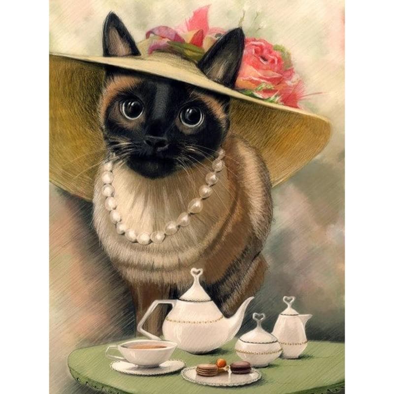 DIY 5D Diamond Mosaic Cartoon Cats Handmade Diamond Painting Cross Stitch Kits Diamond Embroidery 20X30CM