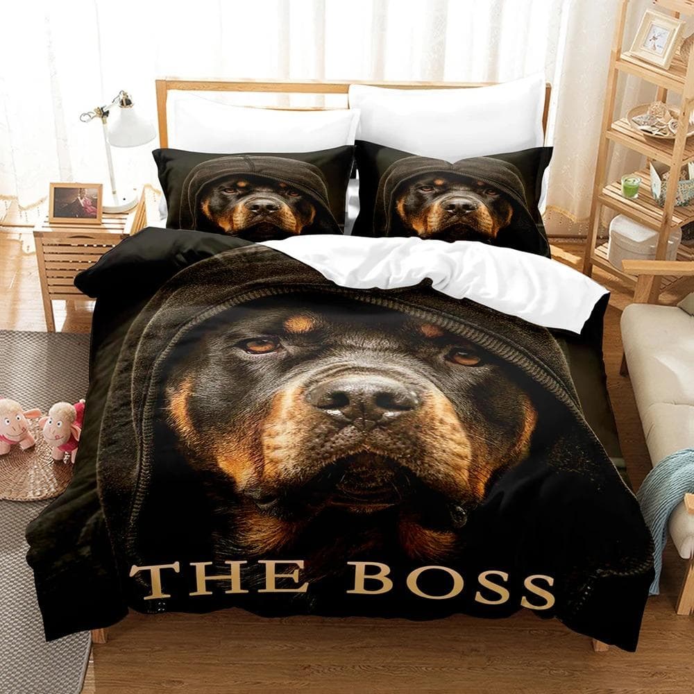 Cute dog Bedding Set Single Twin Full Queen King Size Pet dog Bed Set Teenager Bedroom Duvetcover Sets 3D Print 036 70x133cm 2pcs