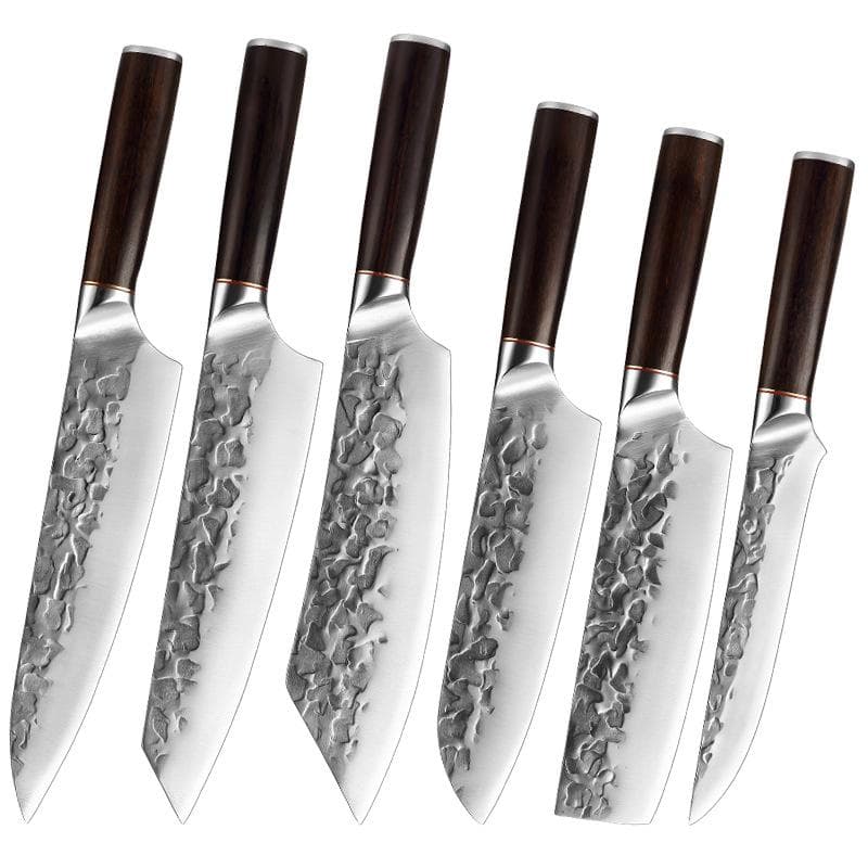 Stainless Steel Boning Knife Butcher Hunting Fish Meat Cleaver Kitchen Knives Chef's Knife Fruit Cutter Tools 6pcs