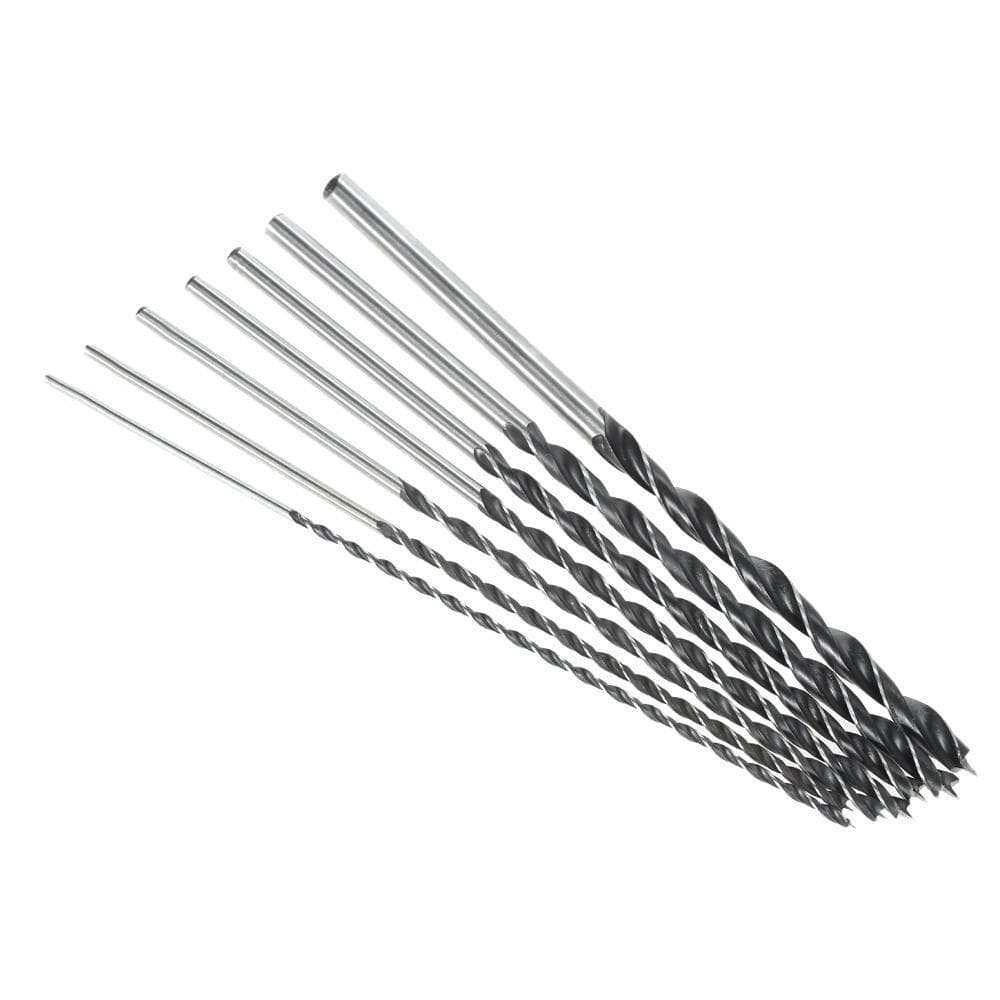 7pcs/set 300mm Extra-Long Brad Point High-carbon Steel Wood Drill Bit Set Three Point Woodworking