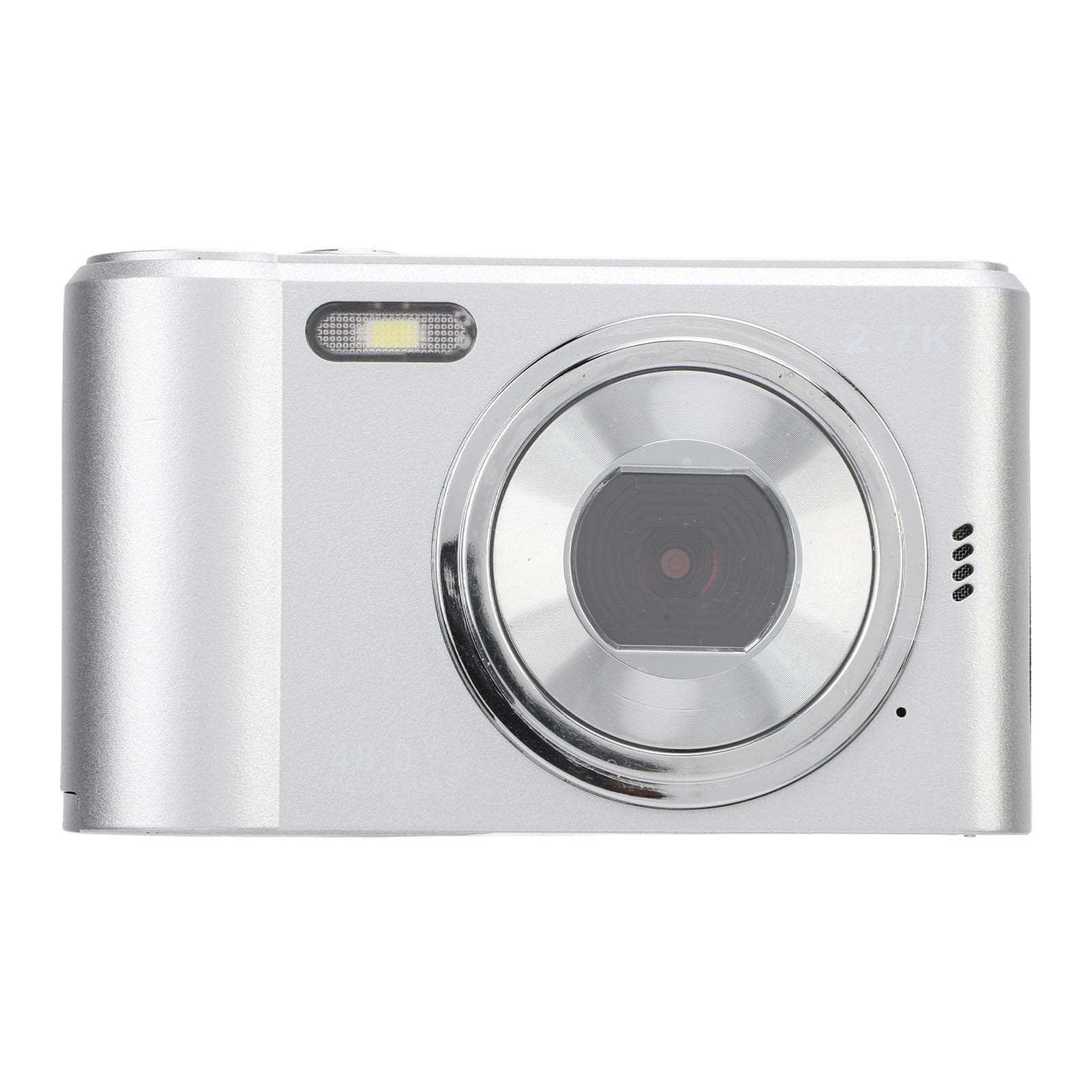 HD Digital Camera 48MP Image 2.7K Video 8X Digital Zoom 2.4inch IPS Screen Auto Focus 700mAh silver