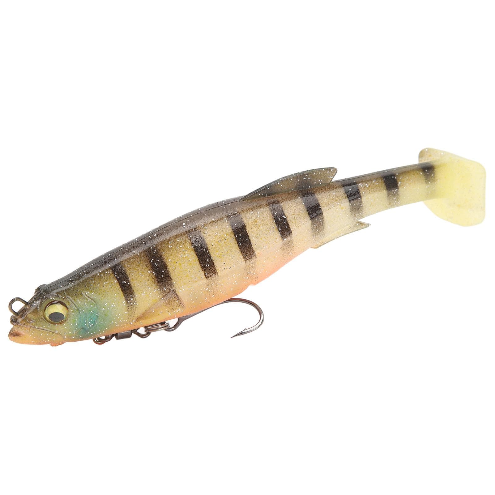 12.5cm 21g Fishing Lures Silicone Fishing Baits T Tail Vivid Spin Ring Magnetic with Treble Hooks