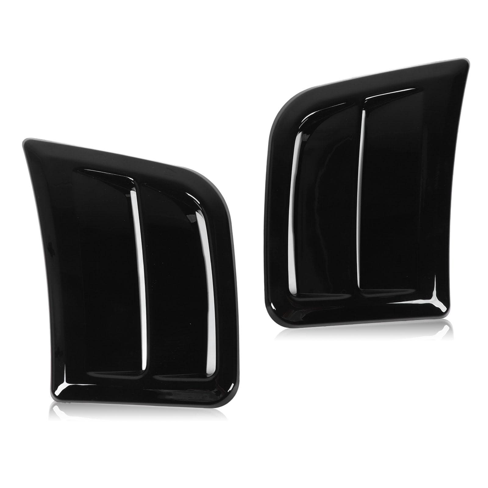 1 Pair Front Bumper Side Air Vent Cover Left Right Enhanced Airflow Stylish Look Air Vent Panel black