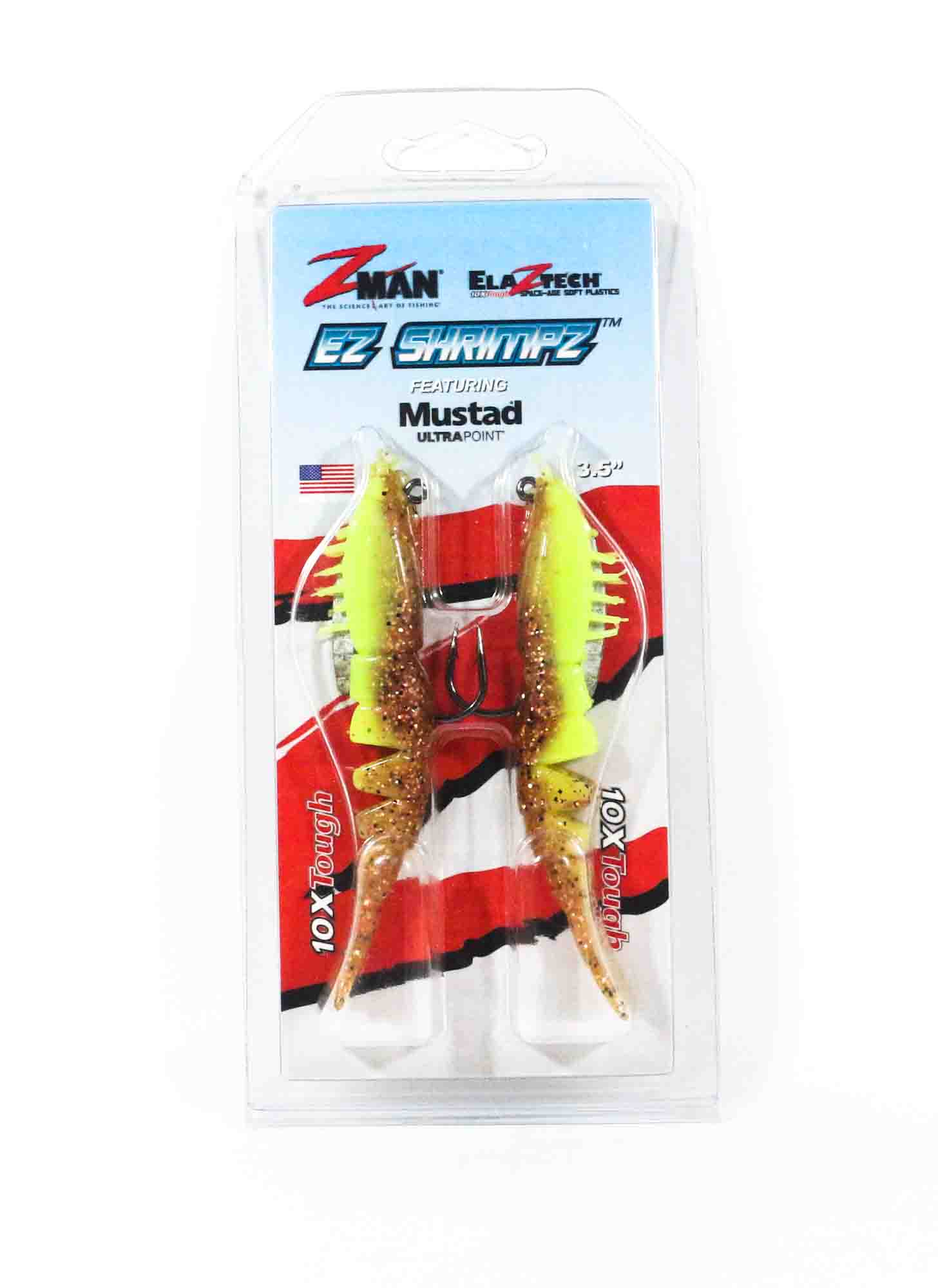 Zman Soft Lure Shrimpz Rigged 3.5 Inch 2/Pack Sexy Penny (1444)