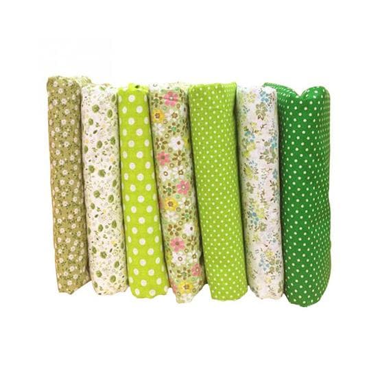 Cabernet Floral Print DIY Patchwork Cotton Fabric Sewing Quilting Cloth green