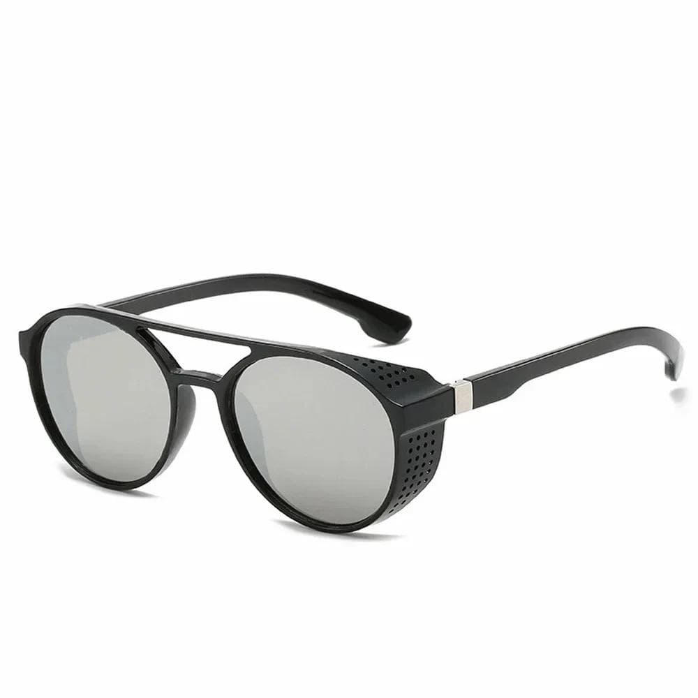 Steampunk Sunglasses Women Men Vintage Retro Round Flip Up Goggles Brand Design Eyewear Steam Punk Fashion Oculos de sol As Picture