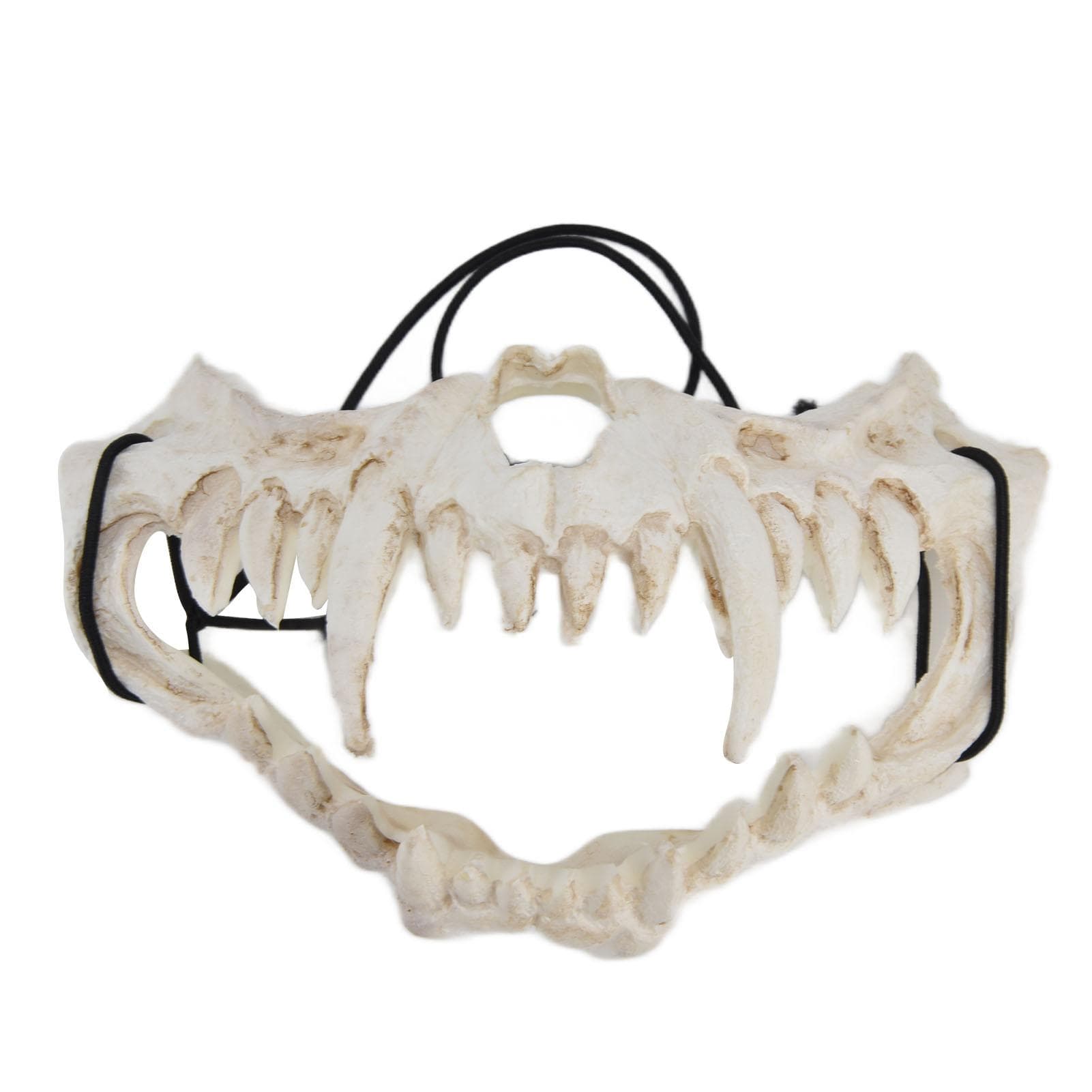 Skull Mask Latex Tiger Tooth Type Durable Waterproof Adjustable Scary Mask for Party Festival