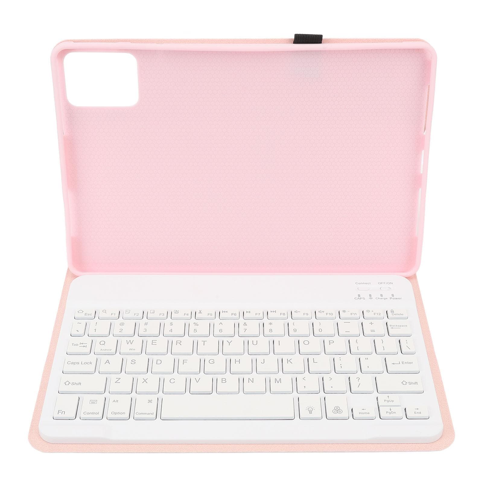 11inch Tablet Case Built in Removable Bluetooth Keyboard PU Leather Tablet Protective Cover for Tab pink