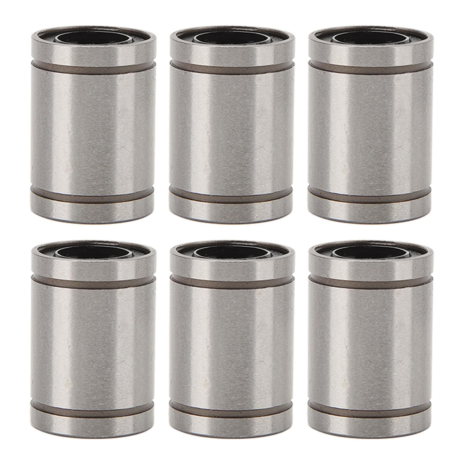 10 Pcs Linear Ball Bearing LM12UU 12mm ID 21mm OD 30mm Length Alloy Steel Cylinder Linear Motion