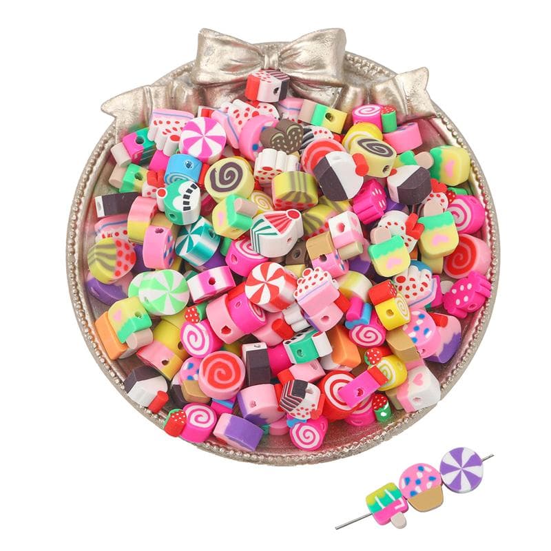 30Pcs Soft Clay Halloween Flower Beads For DIY Necklace Bracelet Earrings Jewelry Making Craft Accessories