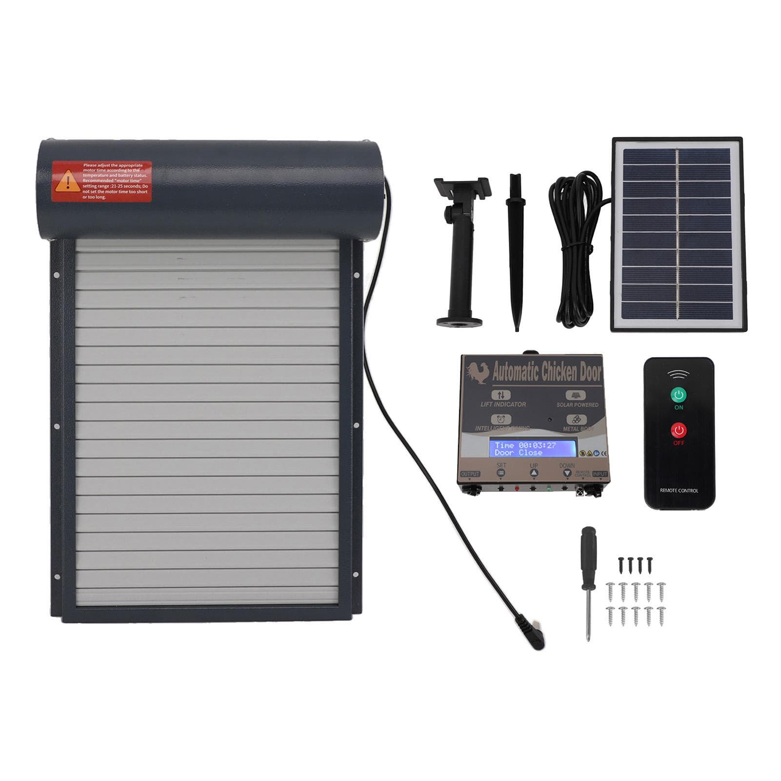 Automatic Chicken Coop Door Solar Powered Opener with Timer Light Sensor Chicken Coops Door with