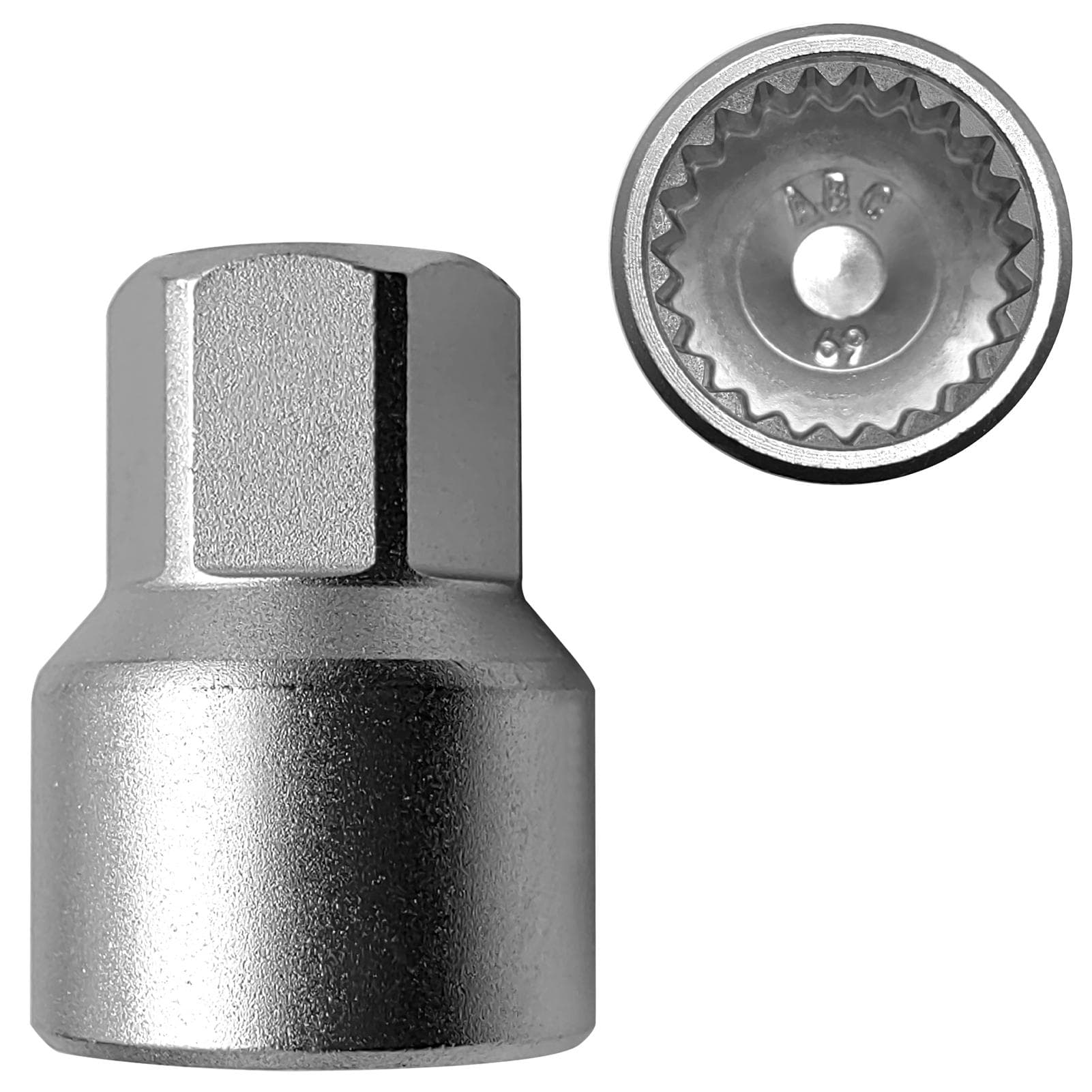 Wheel Locking Nut Key Replacement for Porsche, 69 Thinwalled Wheel Lock Nut Socket Adapter, Wheel 69