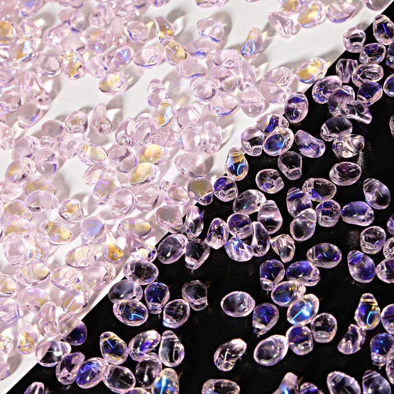 50pcs 6x8mm Mixed Color Smooth Glass Water Drop Beads Crystal Austria Beads for DIY Bracelet Earring