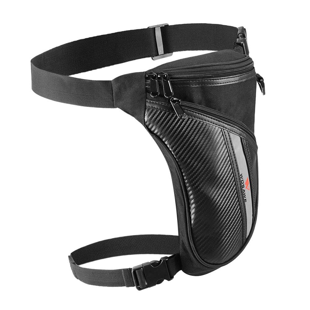 Multifunctional Reflective Drop Leg Bag Motorcycle Bike Cycling Outdoor Casual Waist Pack Thigh Bag MB09 black