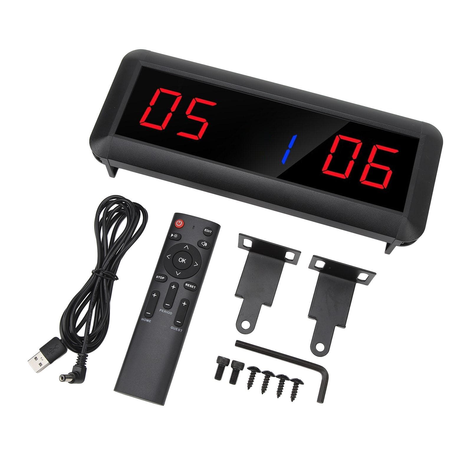 Digital Scoreboard with Remote Control LED Portable Tabletop Electronic Score Keeper for Badminton